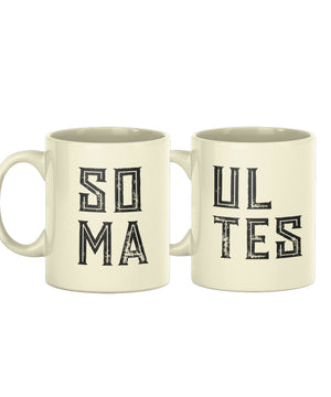 Soul Mates - Set of 2 Gifting Mugs (325 ml) for Couple - Letshandcraft