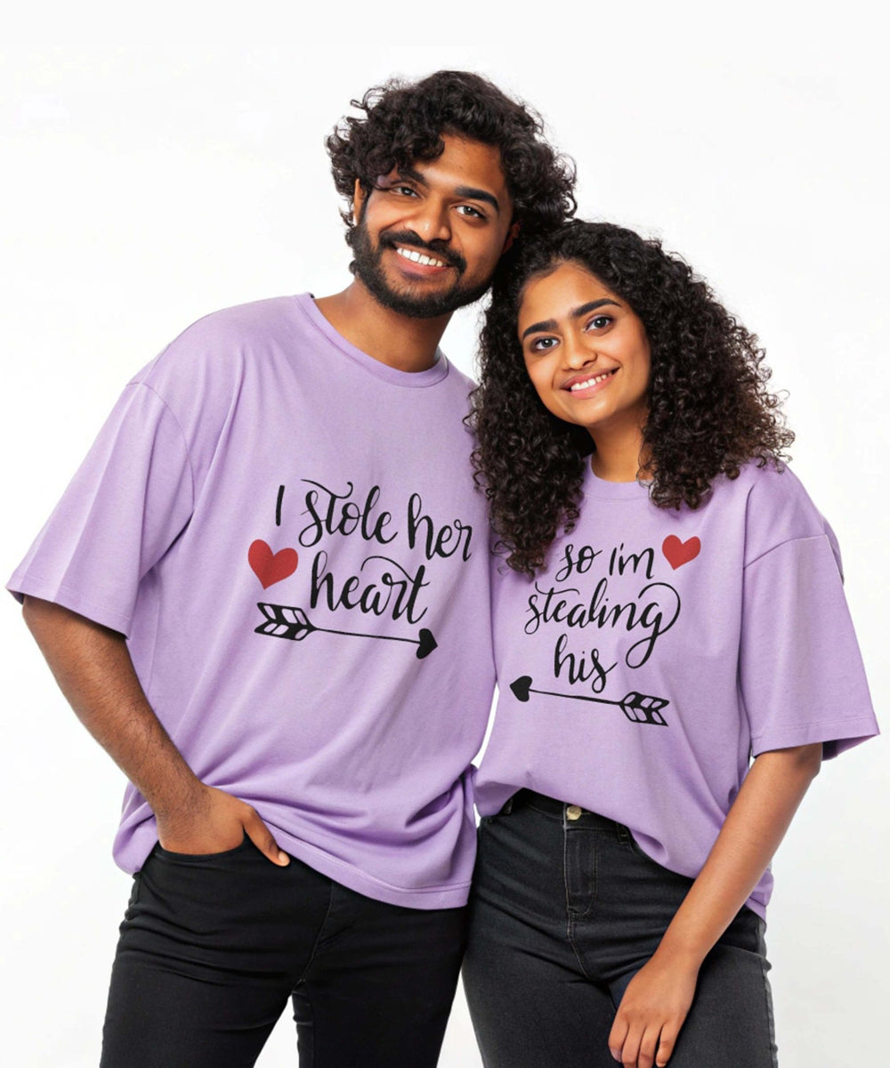 Stealing Hearts - Oversized Drop Shoulder T-Shirt (pack of 2) - Letshandcraft