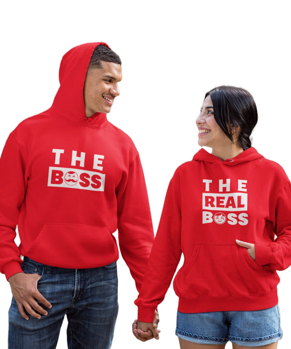 The Boss v. The Real Boss - Couple Hoodies (pack of 2) - Letshandcraft