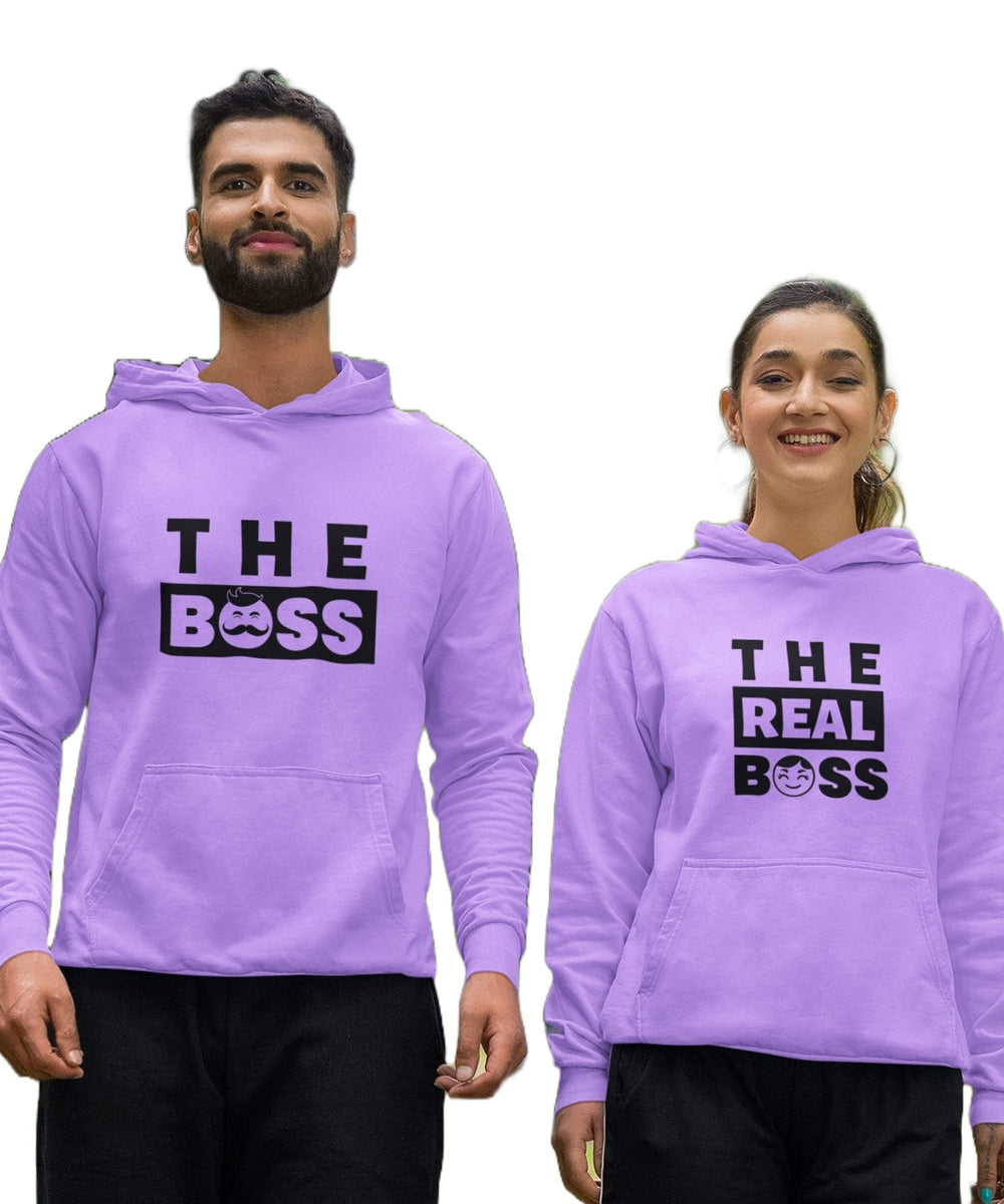 The Boss v. The Real Boss - Couple Hoodies (pack of 2) - Letshandcraft