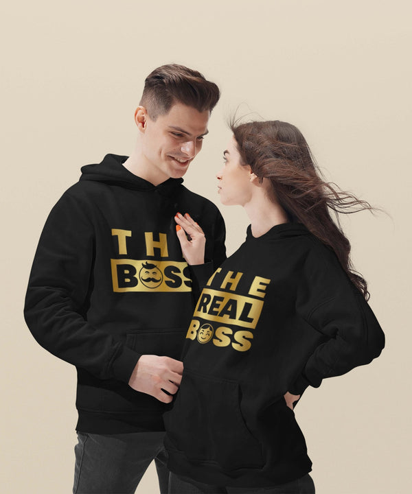 The Boss v. The Real Boss - Couple Hoodies (pack of 2) - Letshandcraft