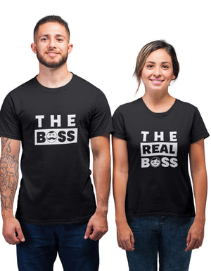 The Boss v. The Real Boss - Couple T-shirts (Pack of 2) - Letshandcraft