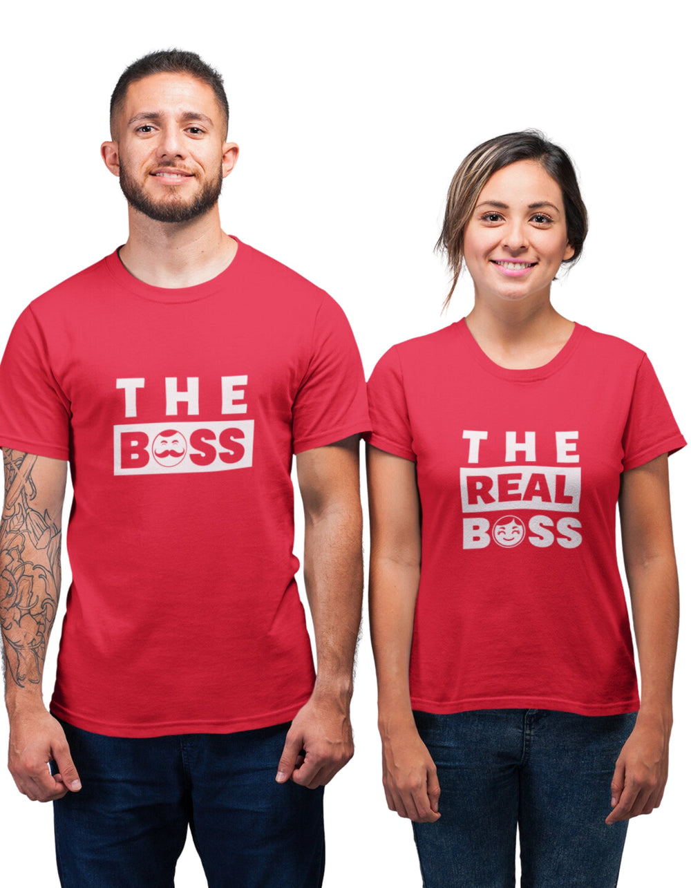 The Boss v. The Real Boss - Couple T-shirts (Pack of 2) - Letshandcraft