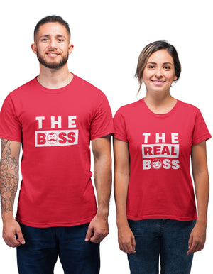 The Boss v. The Real Boss - Couple T-shirts (Pack of 2) - Letshandcraft