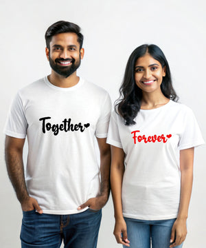 Together Forever - Couple T-shirts (Pack of 2) - Letshandcraft
