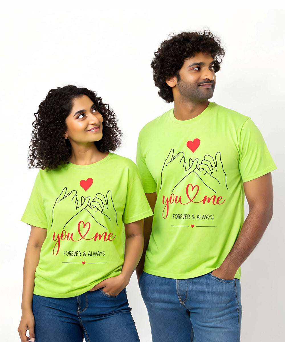 You Me Forever & Always - Couple T-shirts (Pack of 2) - Letshandcraft