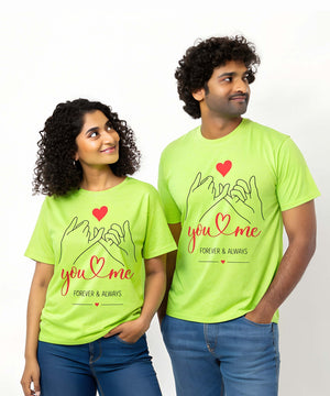 You Me Forever & Always - Couple T-shirts (Pack of 2) - Letshandcraft