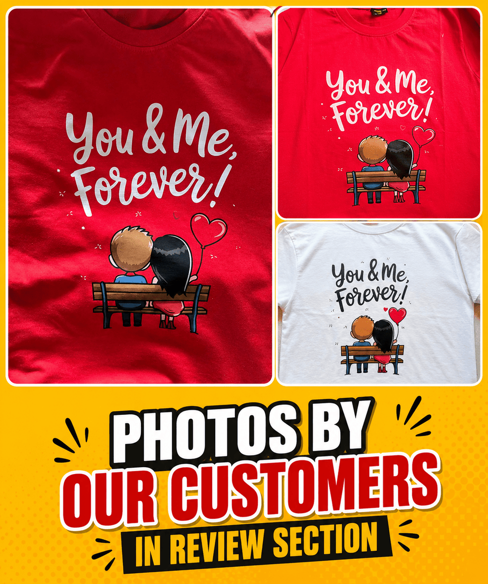 You & Me Forever - Couple T-shirts (Pack of 2) - Letshandcraft