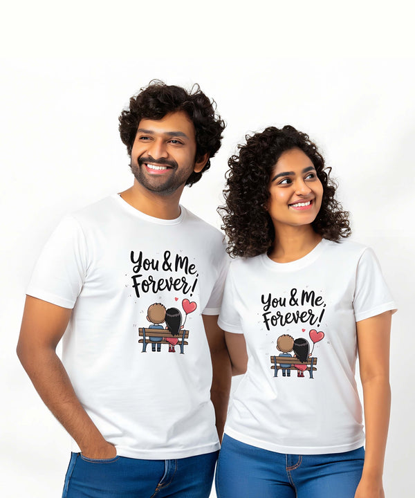 You & Me Forever - Couple T-shirts (Pack of 2) - Letshandcraft