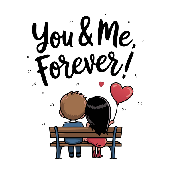 You & Me Forever - Couple T-shirts (Pack of 2) - Letshandcraft