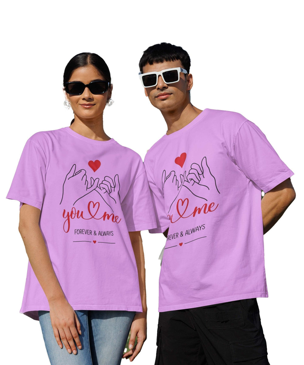 You & Me Forever - Oversized Drop Shoulder T-Shirt (pack of 2) - Letshandcraft