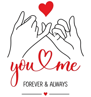 You & Me Forever - Oversized Drop Shoulder T-Shirt (pack of 2) - Letshandcraft