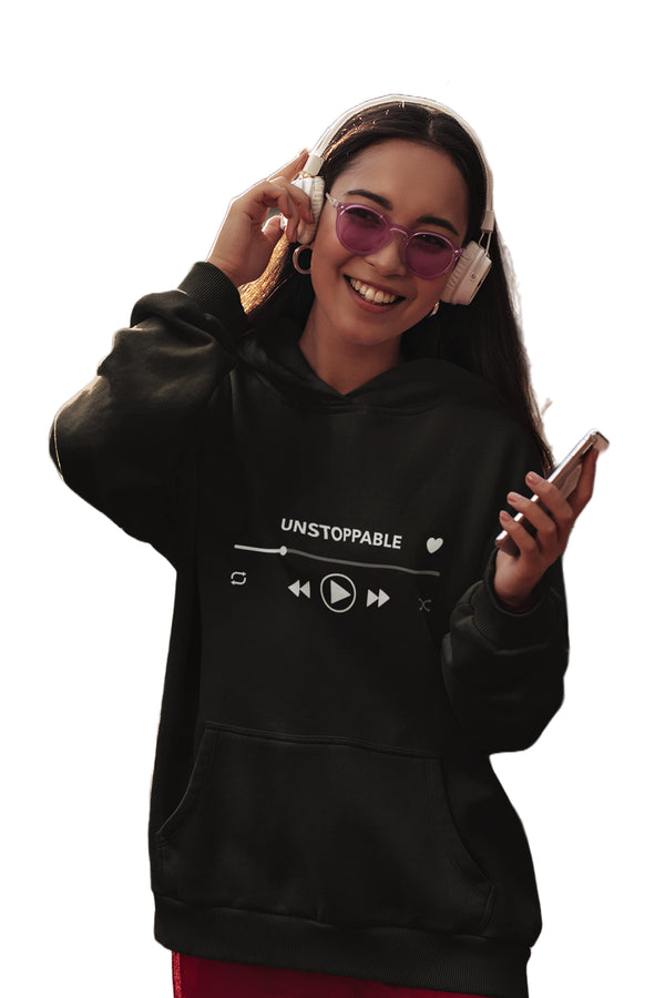 Unstoppable - Black Hoodies for Women