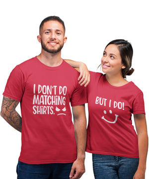 Don't Do Matching Dress v. I Do - Couple T-shirts (Pack of 2)
