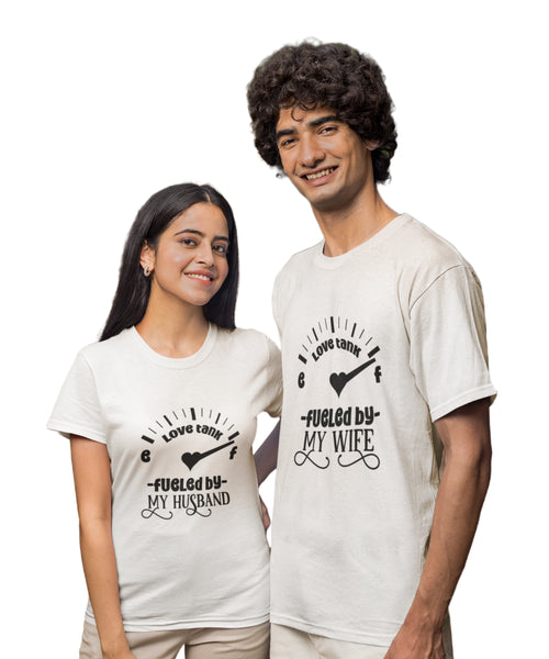 Fueled by Husband/Wife - Couple T-shirts (Pack of 2)