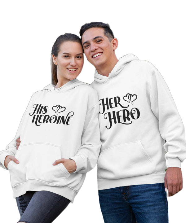 Her Hero & His Heroine - Couple Hoodies (pack of 2)