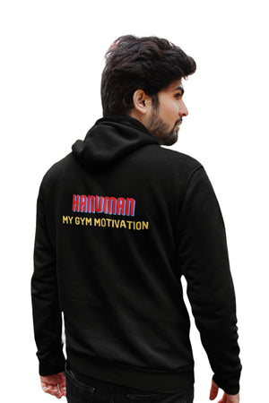 Hanuman - Gym Hoodies for Men (Printed on Front and Back, both)