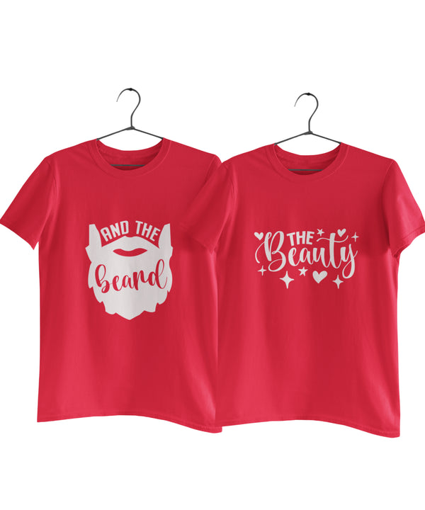 The Beauty and the Beard - Couple T-shirts (Pack of 2)