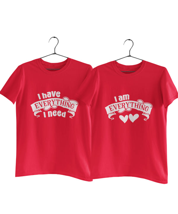 I have Everything v. I am Everything - Couple T-shirts (Pack of 2)