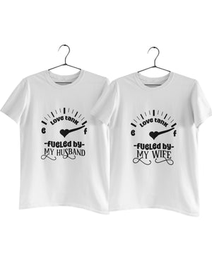 Fueled by Husband/Wife - Couple T-shirts (Pack of 2)