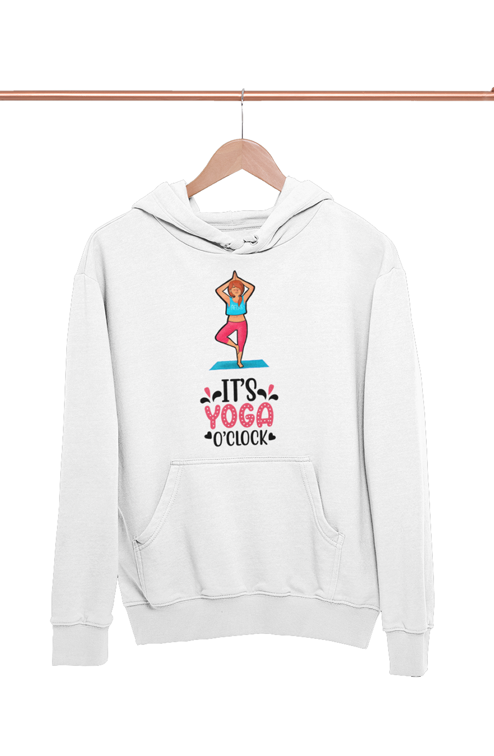 Yoga O'Clock - Funny Print Yoga Hoodies