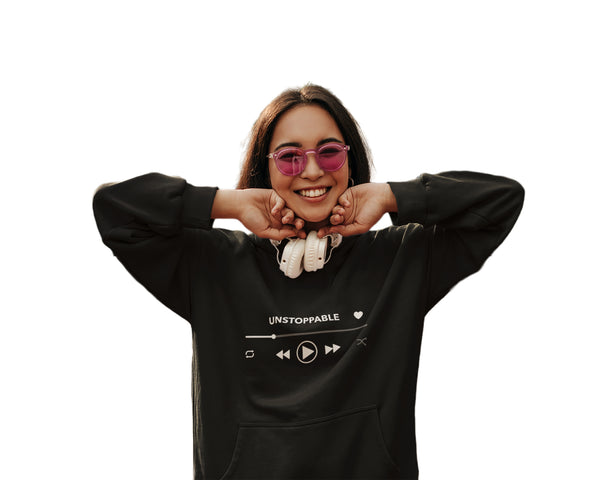 Unstoppable - Black Hoodies for Women