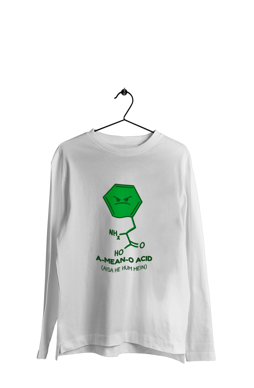 A-MEAN-O-ACID - Men's Full Sleeves College T-shirt
