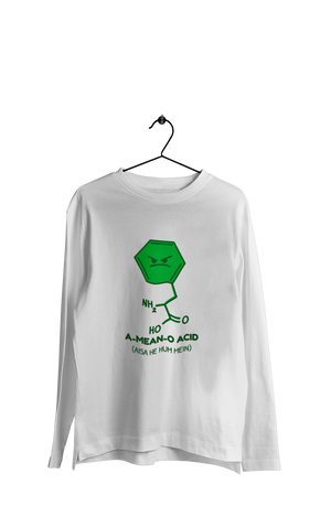 A-MEAN-O-ACID - Men's Full Sleeves College T-shirt