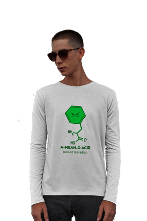 A-MEAN-O-ACID - Men's Full Sleeves College T-shirt