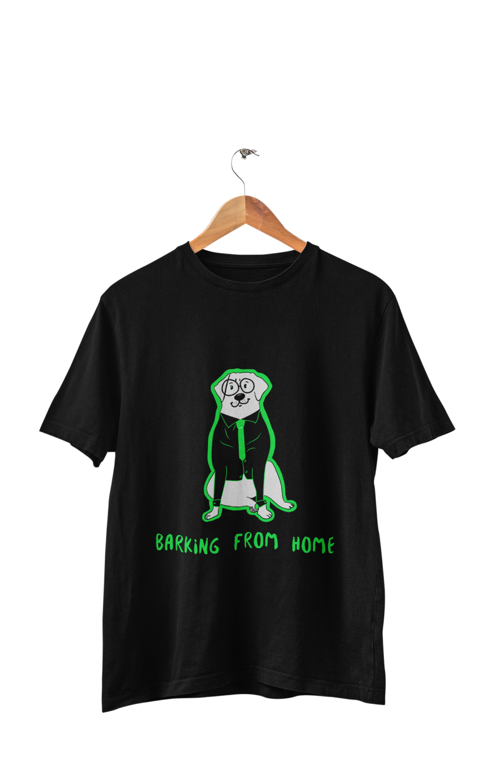 Barking from Home - Men's Half Sleeves Dog T-shirt