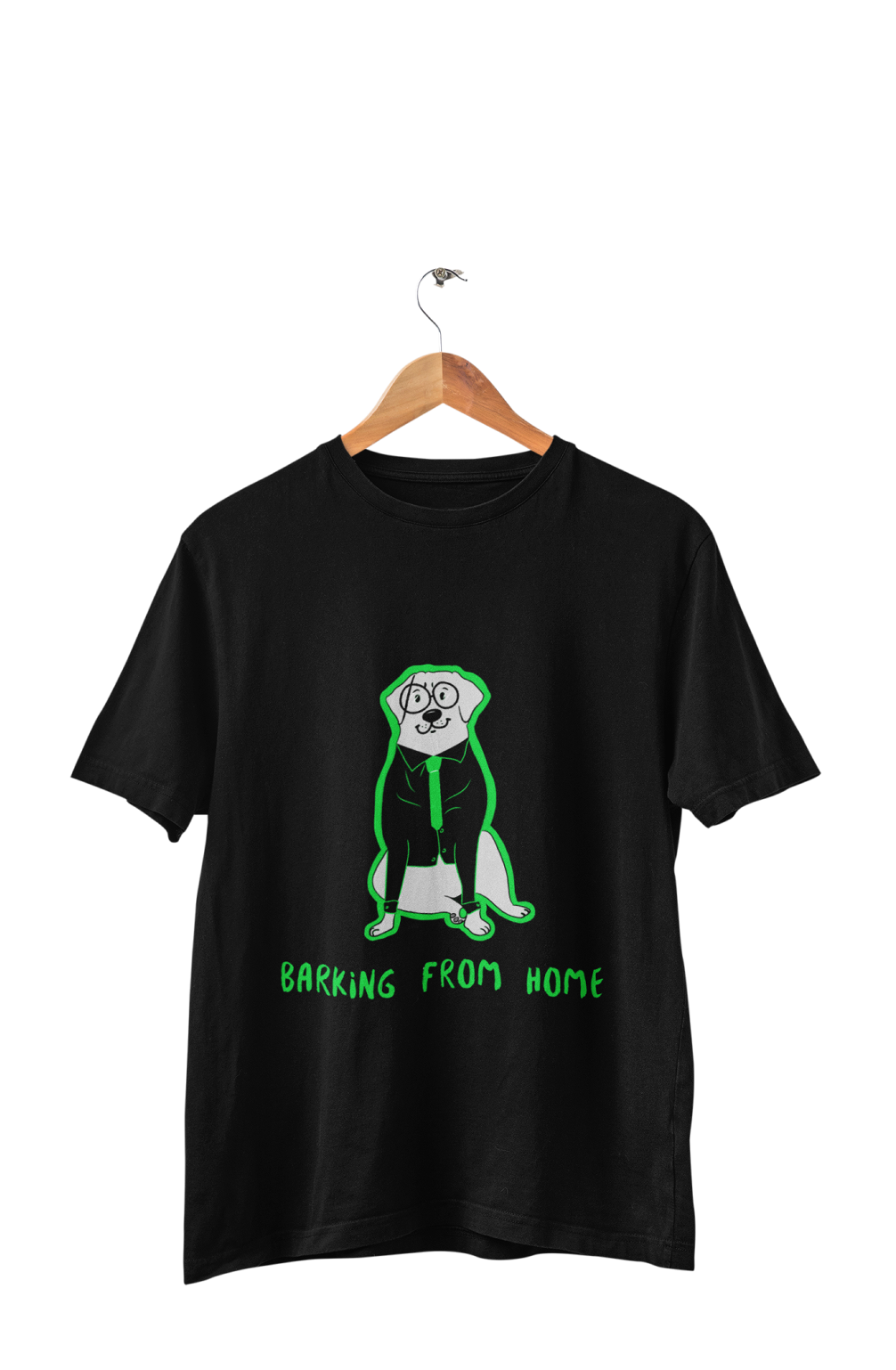 Barking from Home - Men's Half Sleeves Dog T-shirt