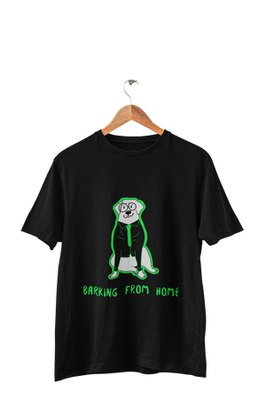 Barking from Home - Men's Half Sleeves Dog T-shirt
