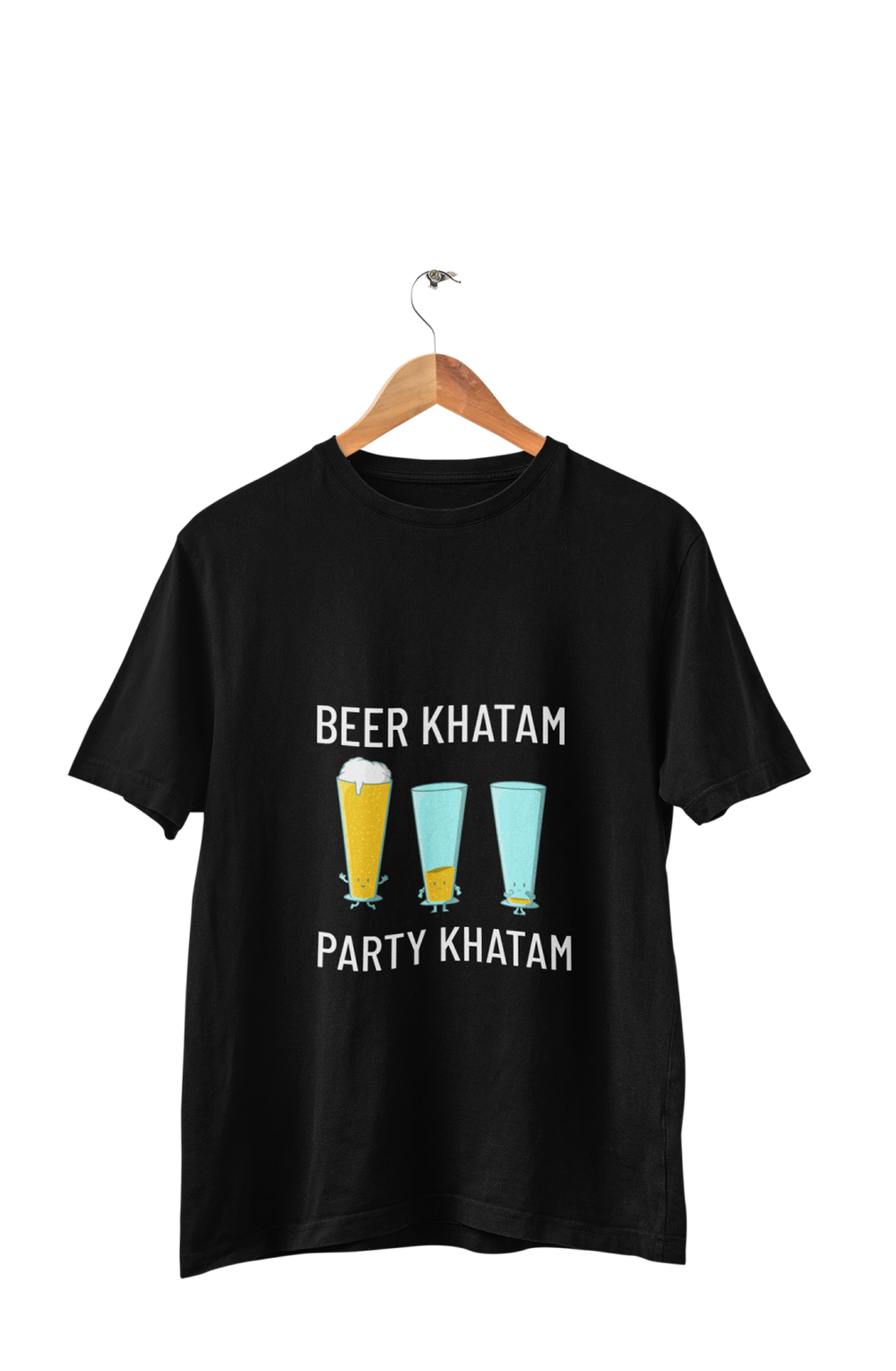 Beer Khatam Party Khatam - Men's T-shirt for Beer Lovers