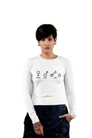 Biker Symbol - Women's Full Sleeves Bikers T-shirt