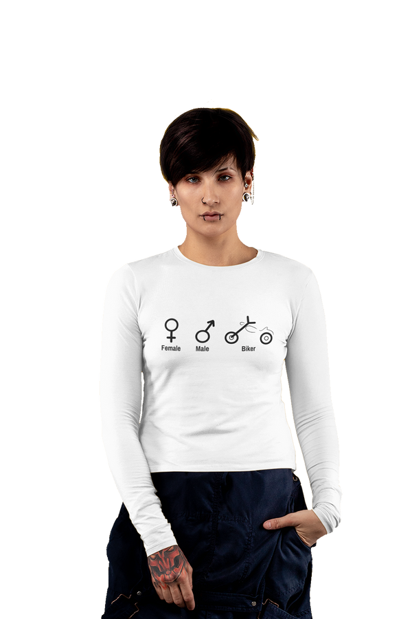 Biker Symbol - Women's Full Sleeves Bikers T-shirt