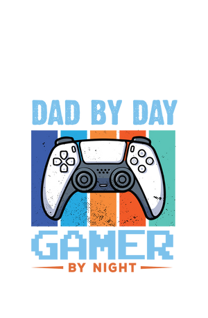 Dad by Day Gamer by Night - Men's Gamers T-shirt