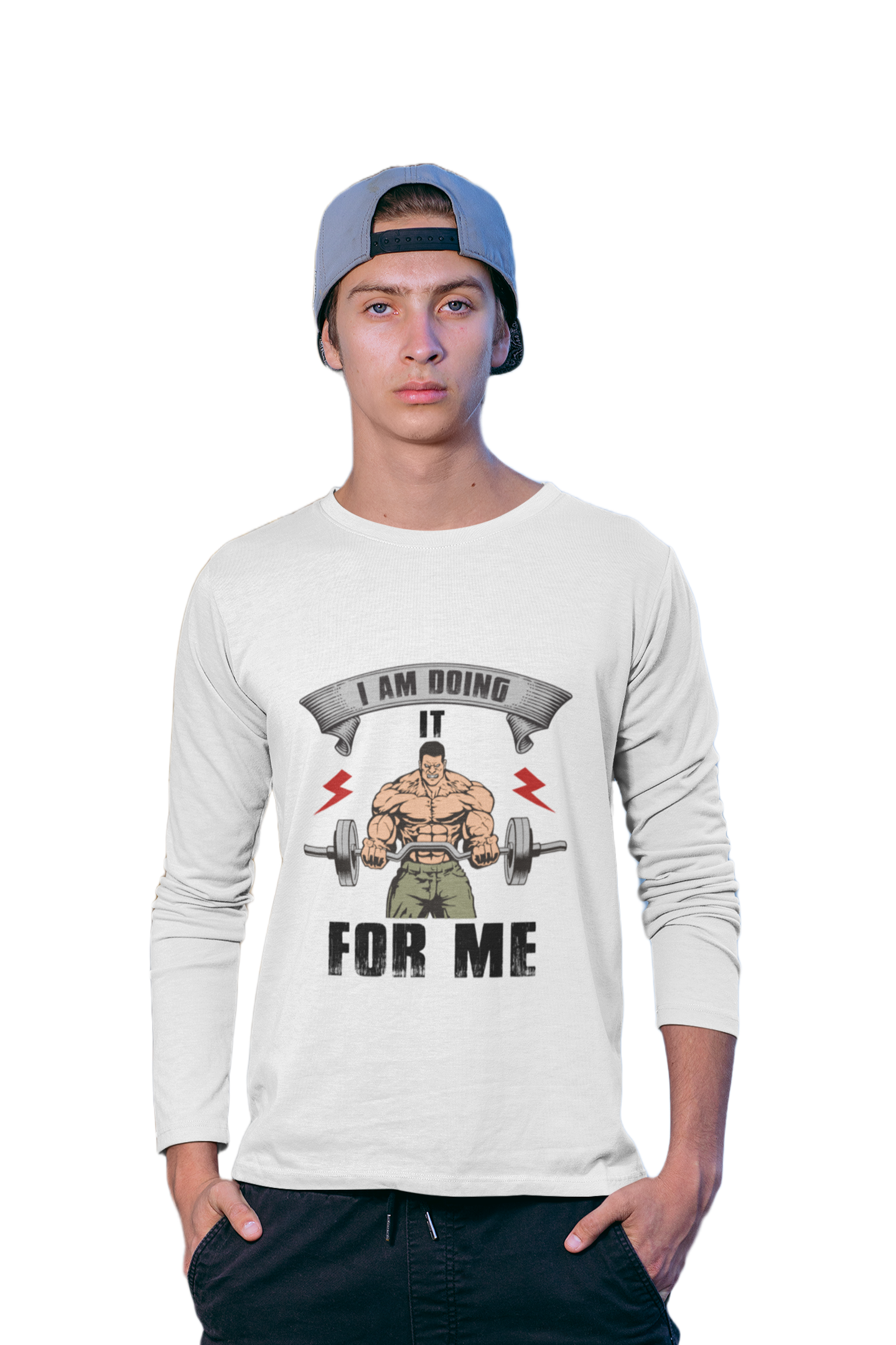 Doing it for Me - Men's Full Sleeves Gym T-shirt