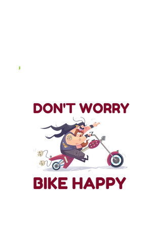 Don't Worry Bike Happy - Men's Bikers T-shirt