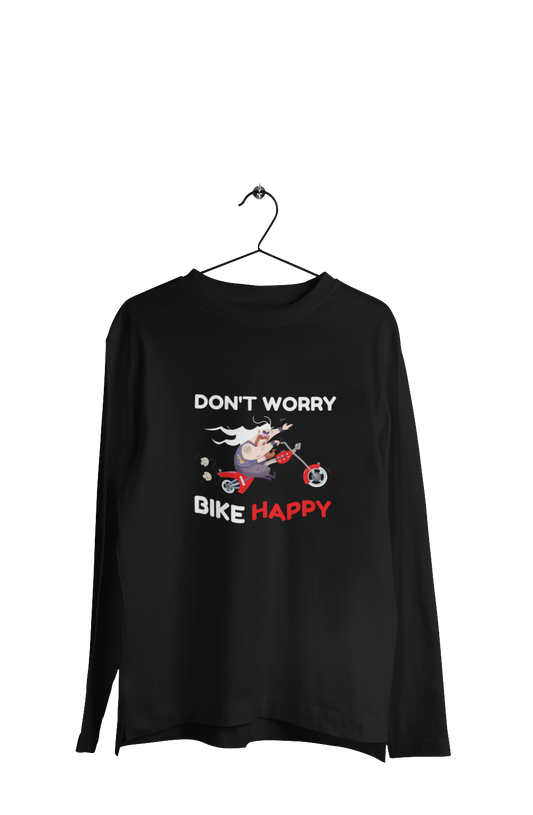 Don't Worry Bike Happy - Men's Full Sleeves Bikers T-shirt