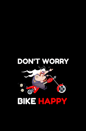Don't Worry Bike Happy - Men's Full Sleeves Bikers T-shirt