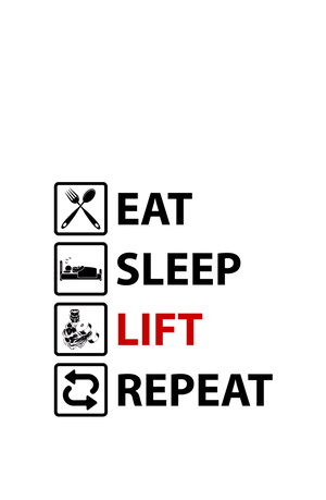 EAT SLEEP LIFT & REPEAT - Women's Gym T-shirt