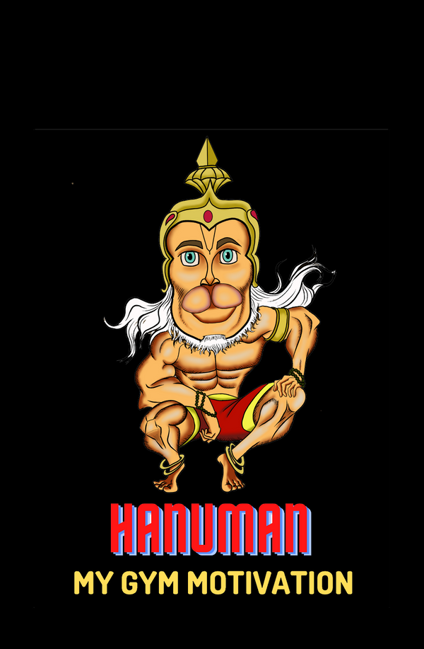 Hanuman - Men's Gym Black T-shirt