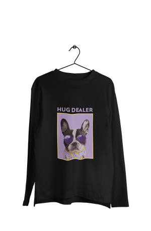 Hug Dealer - Men's Full Sleeves Dog T-shirt Success Activ