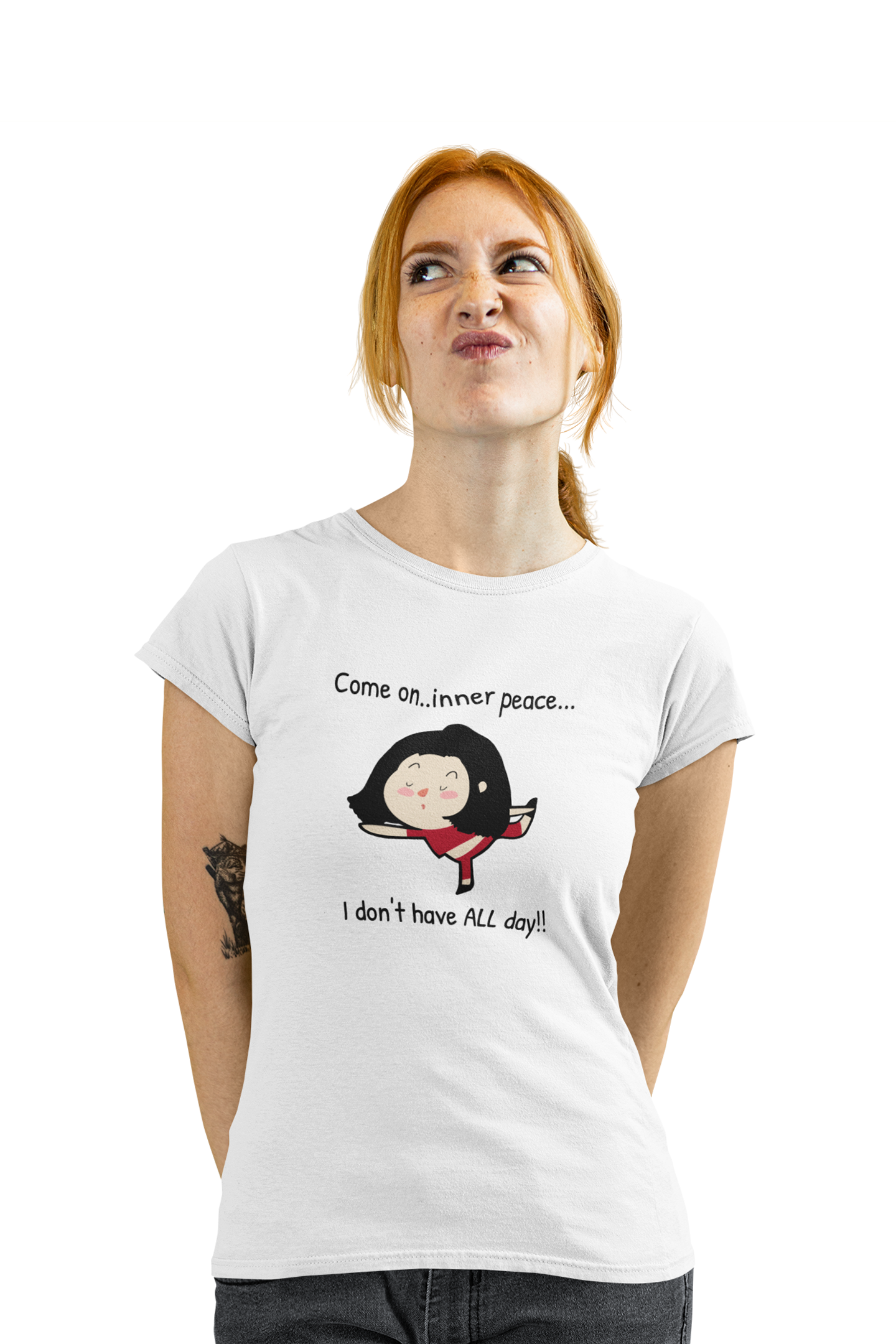 Come on Inner Peace - Women's Funny Yoga T-shirt