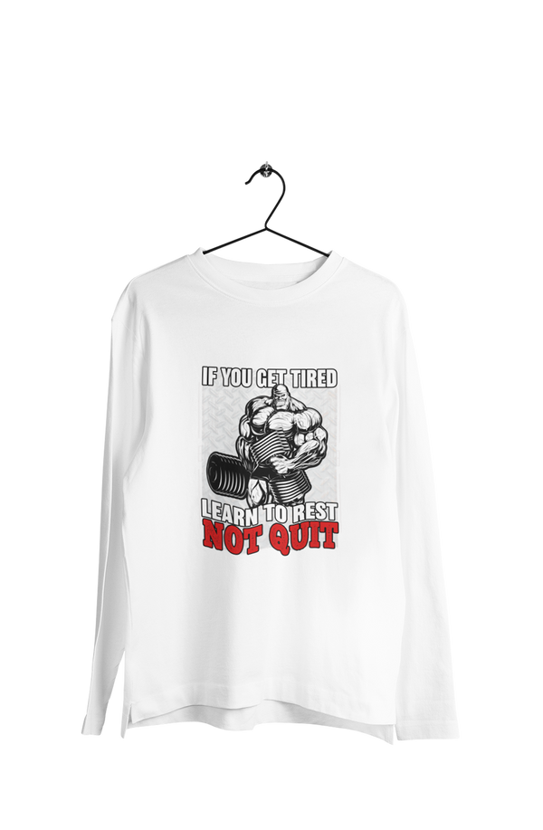 Learn to Rest - Men's Full Sleeves Gym T-shirt