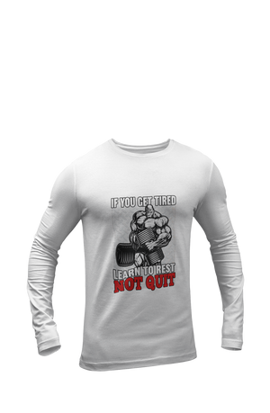 Learn to Rest - Men's Full Sleeves Gym T-shirt