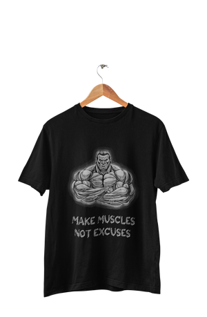 Make Muscles Not Excuses - Men's T-shirt