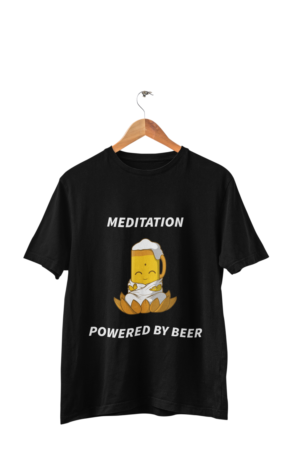 Meditation Powered by Beer - Beer Lovers Men's T-shirts