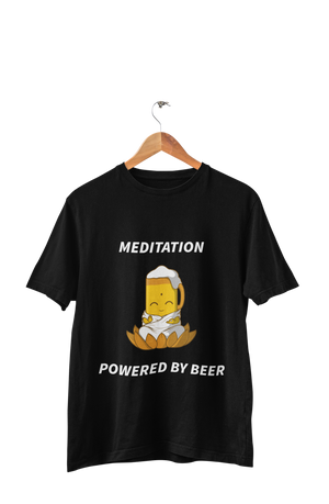 Meditation Powered by Beer - Beer Lovers Men's T-shirts