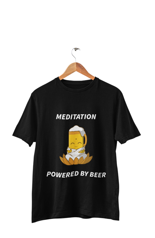 Meditation Powered by Beer - Beer Lovers Men's T-shirts